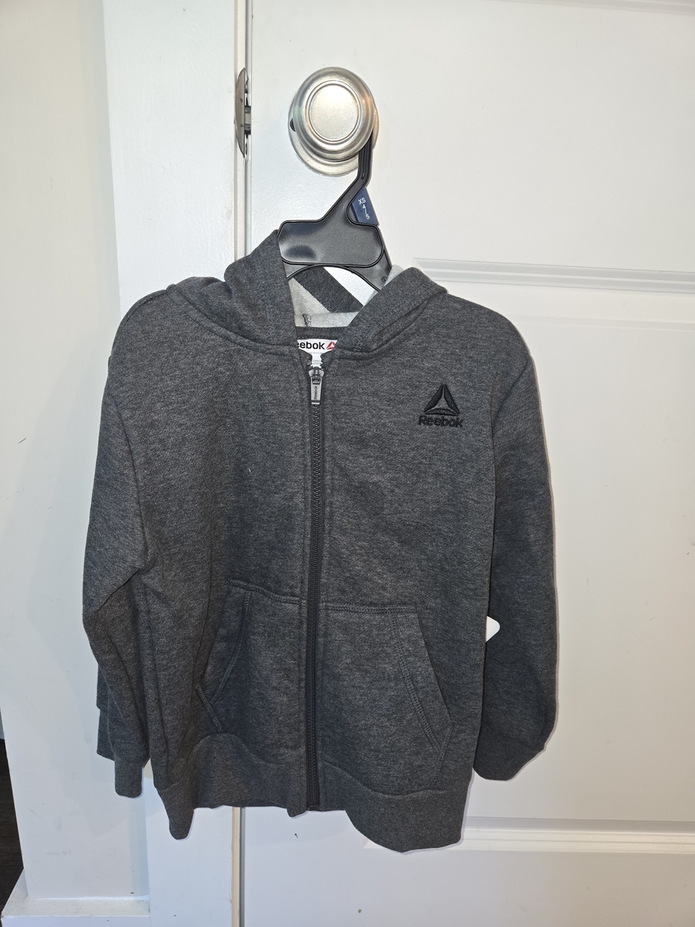 Reebok Kids Dark Gray Full-Zip Hoodie